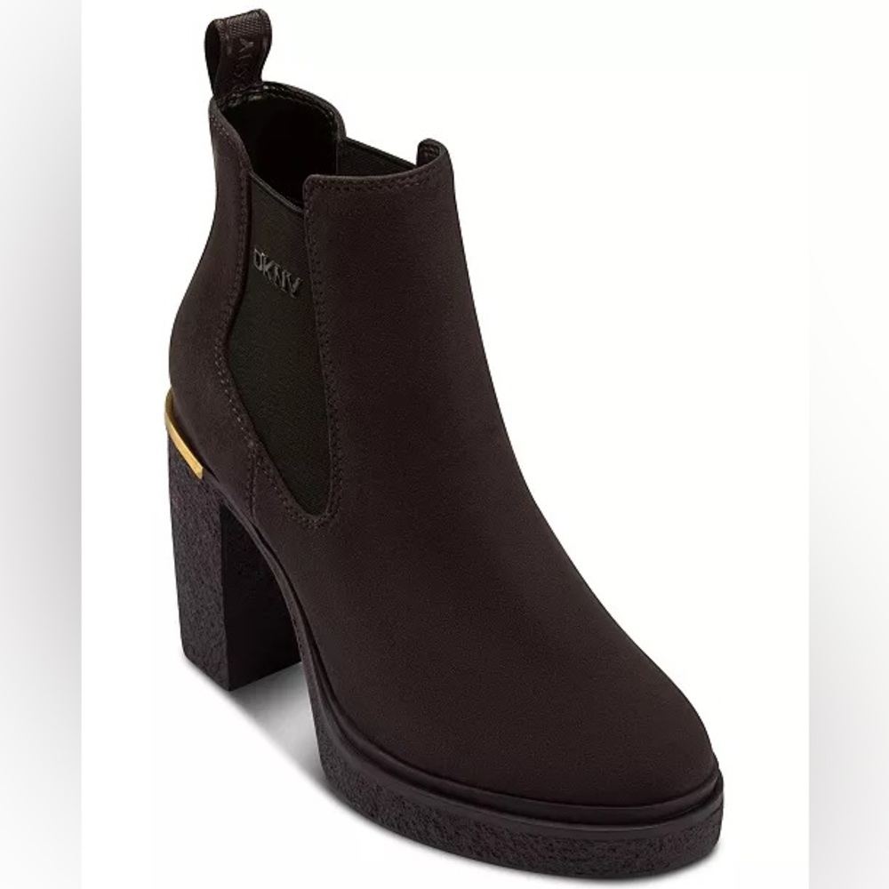 DKNY Women's Dark Brown Heeled Boots